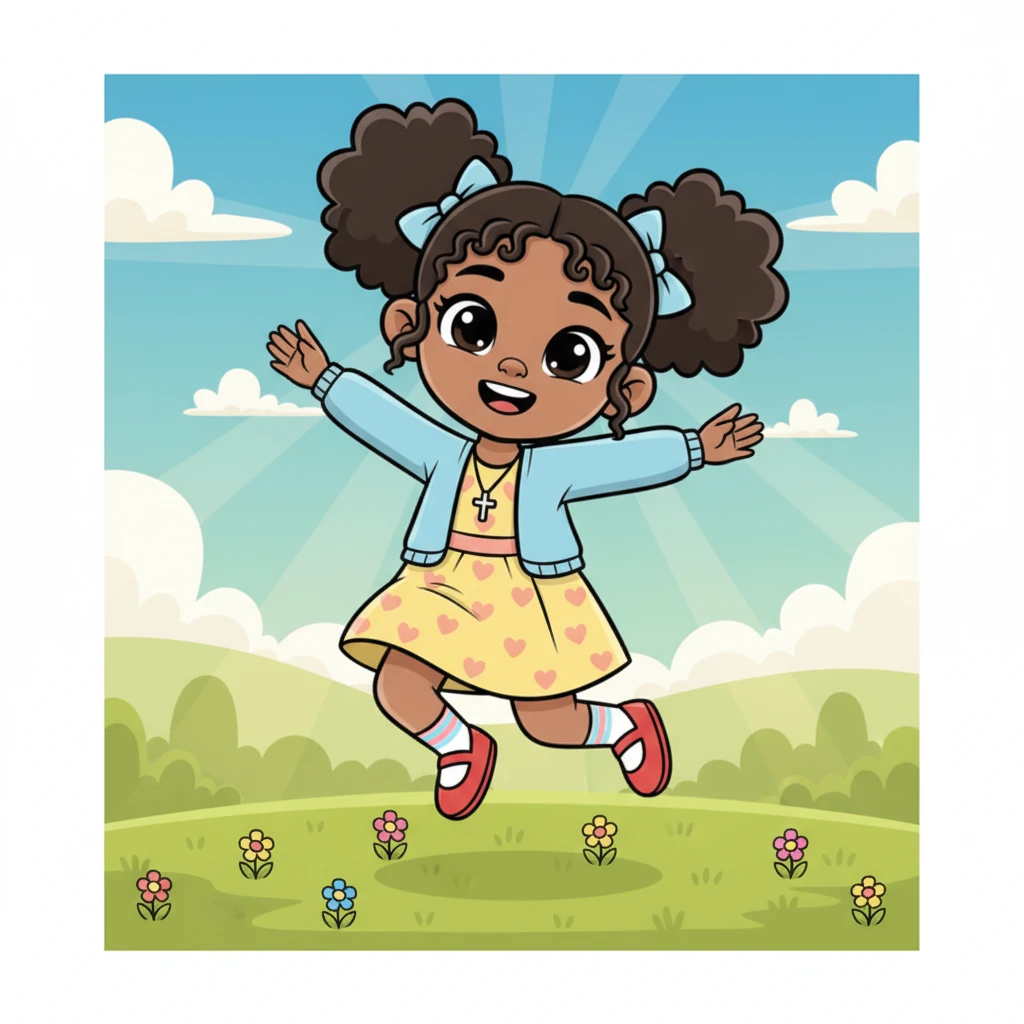 Our memory verse today is so lovely! It says, 'I praise you because I am fearfully and wonderfully made!' Psalm 139:14. Let's say it together: 'I praise you because I am fearfully and wonderfully made!' You are so special!