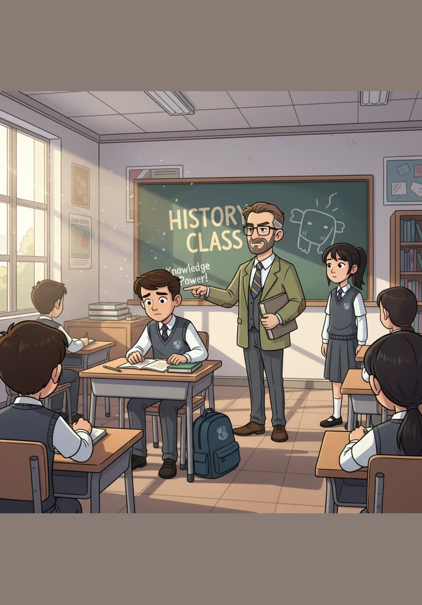 One morning, the teacher walked in with a stack of papers and announced a surprise advanced mathematics test. The classroom immediately filled with groans and panicked whispers as students realized how difficult the questions were. Tension hung heavy in the air like a storm cloud.