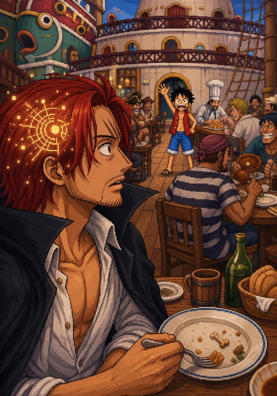 As Kaito finishes his meal, his eyes meet Luffy's, and a mechanical chime echoes in his mind, signaling the activation of a powerful multi-function system. He realizes he can grant his future crew members unique systems that will reward them with god-like powers from across many worlds.