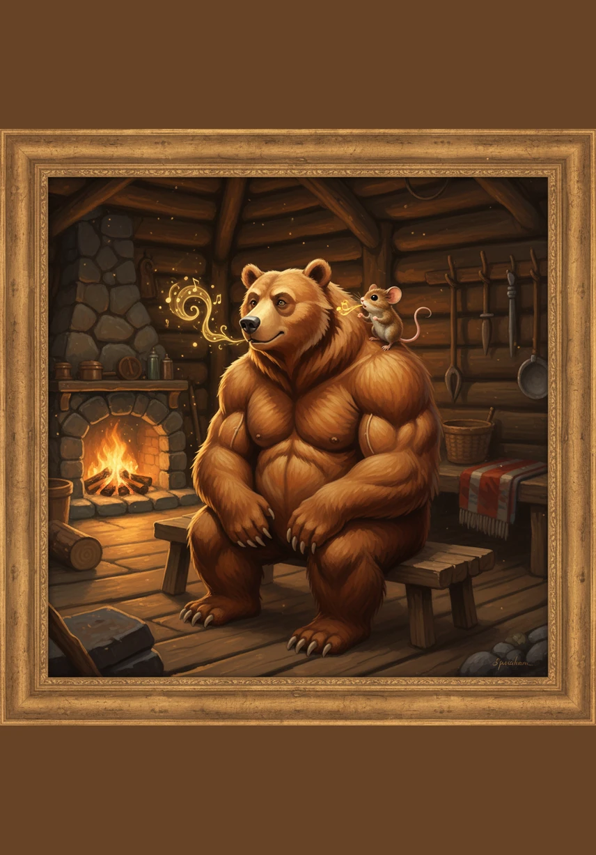 When the wind began to howl and the trees started to creak with loud noises, Pip taught Barnaby a cheerful whistling song. Together, they made such happy music that the scary sounds outside began to feel like a drum beat for their own little parade.