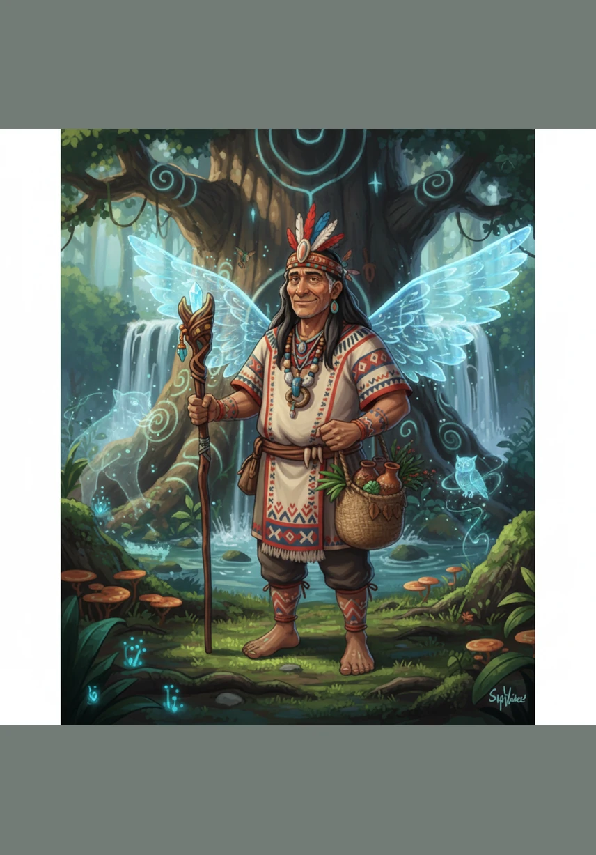 The jungle outside begins to transform, with vines twisting into intricate geometric patterns that pulse with an eerie neon light. A curious jaguar stares from the bushes as the trees start whispering secrets about the astral plane in a British accent.