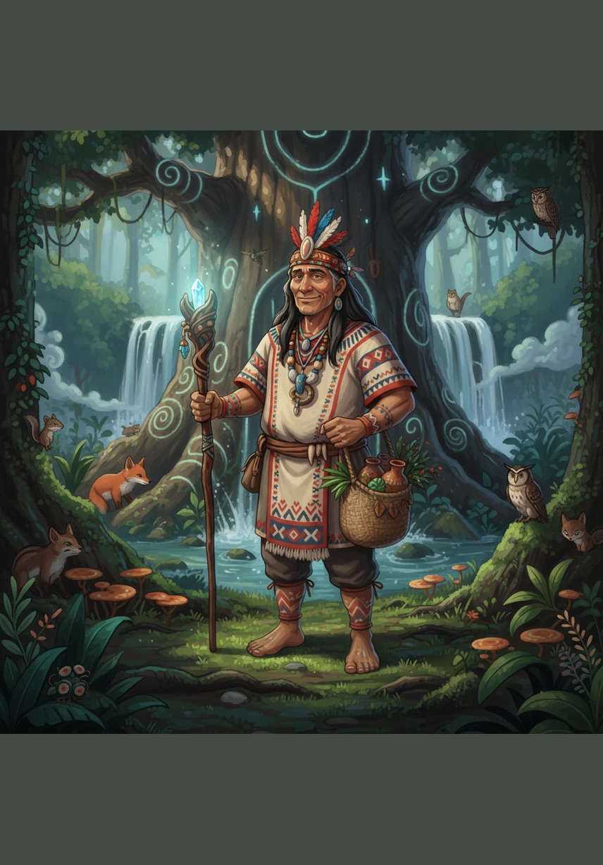 Local forest creatures emerge from the darkness wearing tiny, hand-stitched ceremonial robes. They form a circle around the hut, chanting a bizarre mix of Latin and bird calls that causes the ground to vibrate rhythmically.