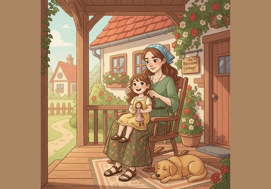 Lily’s mother sat with her on the porch, gently bandaging her knee while telling stories of her own childhood tumbles. She explained that falling is j
