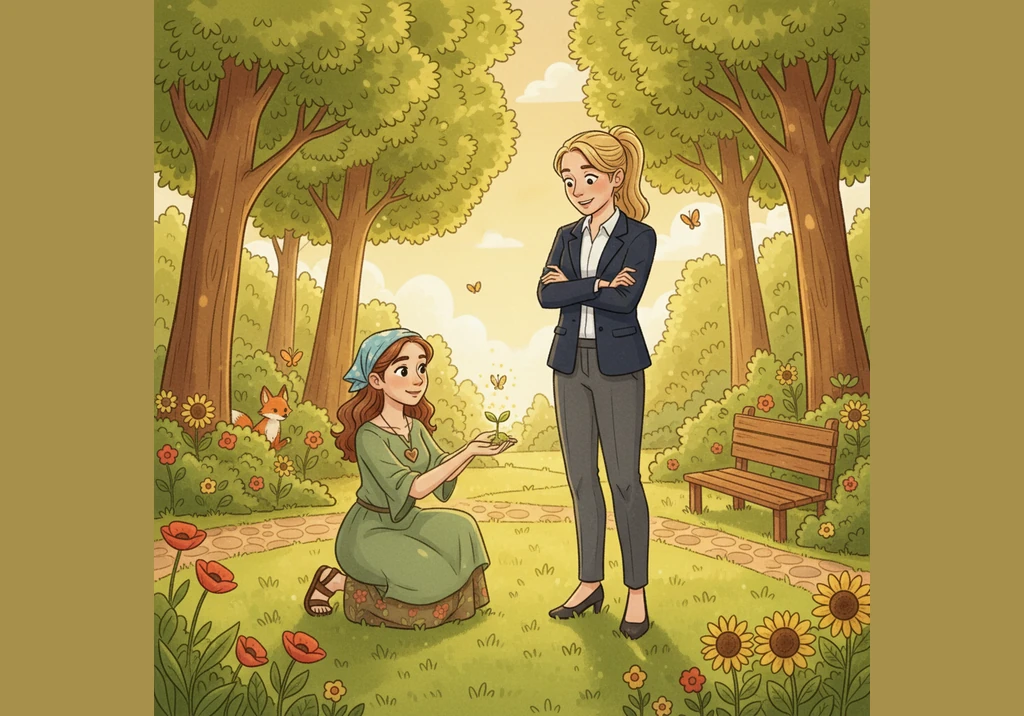 On a beautiful, golden afternoon, Lily decided it was time to try pedaling once more on the smooth park path. Her heart raced, but she gripped the han