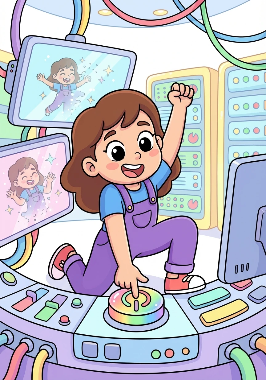 ¡Lo logran! El programa defectuoso es desactivado y los usuarios duplicados desaparecen. Sofia se convierte en una heroína en la empresa.