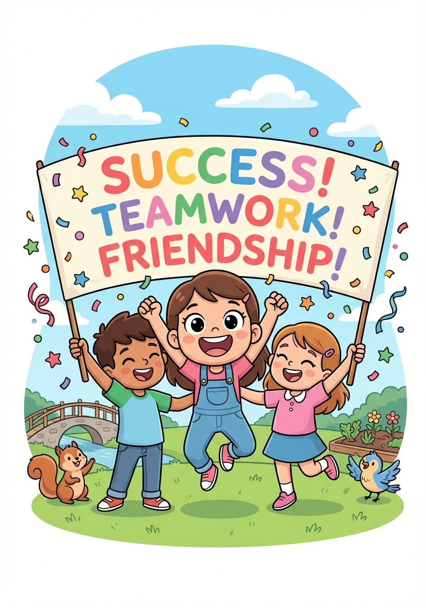 Celebrando su éxito, Sofia aprende que la perseverancia, la amistad y el trabajo en equipo son las claves para resolver cualquier problema, ¡incluso los más complicados!