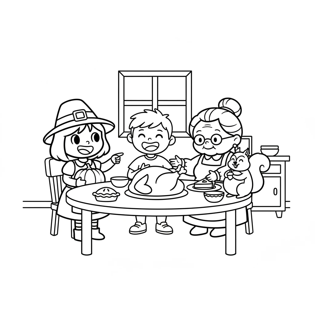 They all enjoyed the yummy food and laughed together. Pip's tummy was full, but his heart was even fuller.