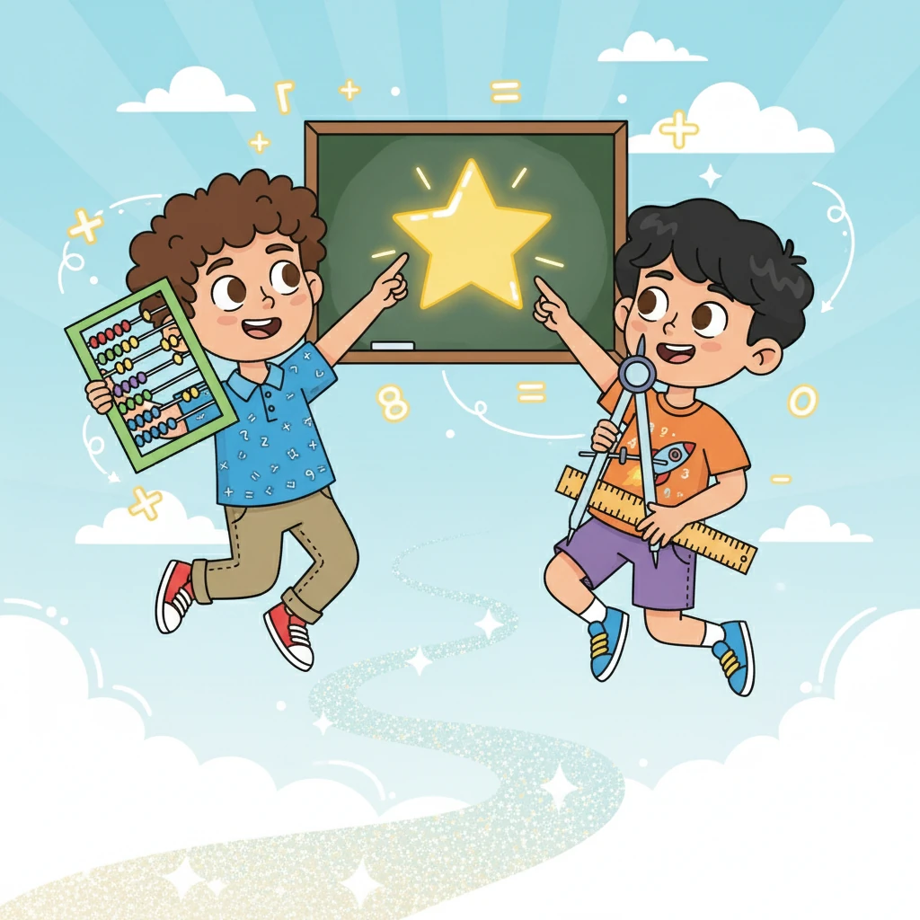 أخيرًا، وبعد الكثير من الجهد، توصلا إلى الحل الصحيح! ابتسم خالد ويحيى بفرح، وشعرا بالفخر بإنجازهما المشترك.