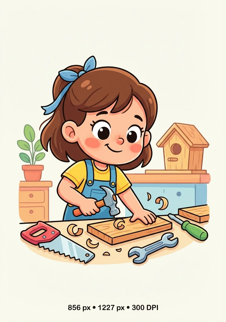 Paloma comenzó a trabajar, aprendiendo nuevas habilidades y ganando confianza en sí misma. Se hizo más fuerte y descubrió su pasión.