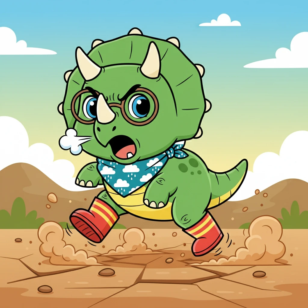 Her tiny legs pounded the ground, kicking up dust and dirt. A loud, frustrated bellow escaped her. Trix felt a fiery anger building inside, making her want to stomp and stomp until the feeling went away.