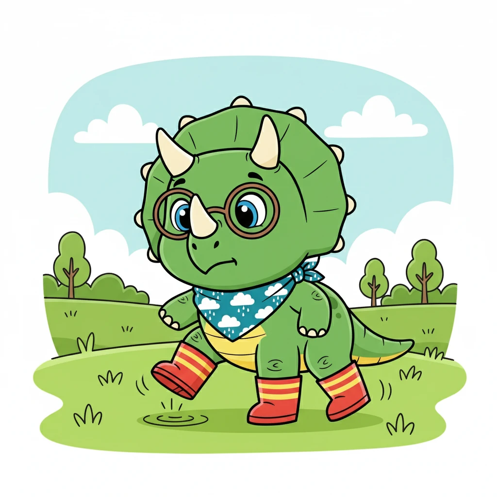 Trix practiced soft stomps, feeling the ground gently beneath her feet. She took slow, steady breaths, and her little tail swished slower. It was hard, but she was trying.
