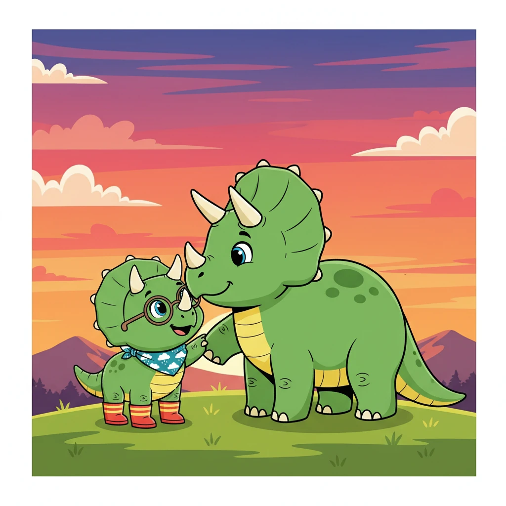 As the sun dipped below the horizon, painting the sky in vibrant colors, Trix and her mama were side by side. The day was done, but the lesson remained. It was a perfect ending to a beautiful day.