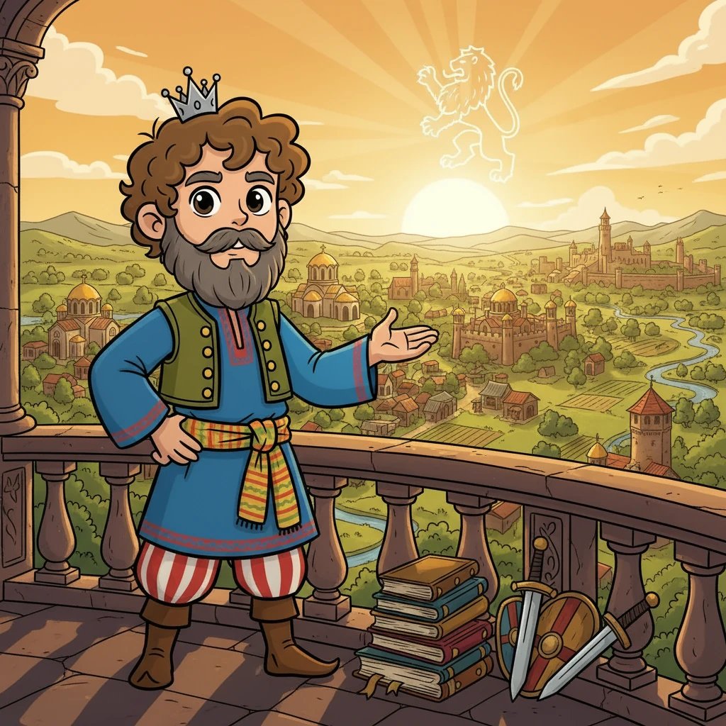 В края на живота си, Симеон се гордее със своето царство. Той е оставил наследство на култура и сила, което ще живее вечно. Българската империя сияе в историята, благодарение на неговите усилия и визия.