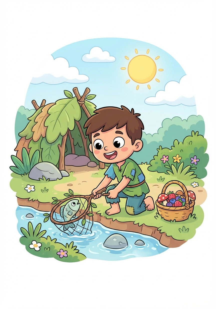 Las semanas se convierten en meses. Ricardo se adapta a su nueva vida, aprendiendo los secretos de la naturaleza y desarrollando habilidades de supervivencia.