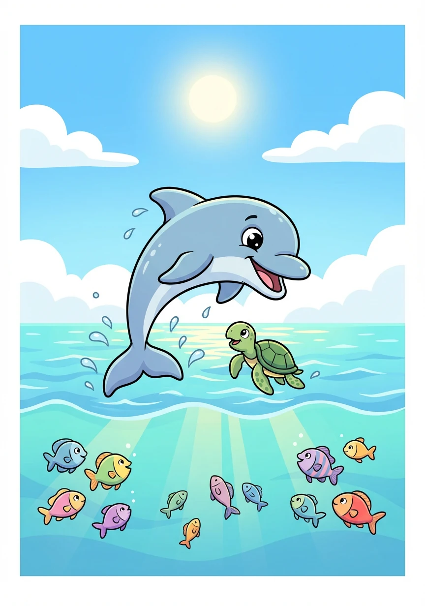 The vast, shimmering ocean stretches out as far as the eye can see. Sunlight dances on the surface, hinting at the vibrant life below. This is the beginning of Echo's great migration.