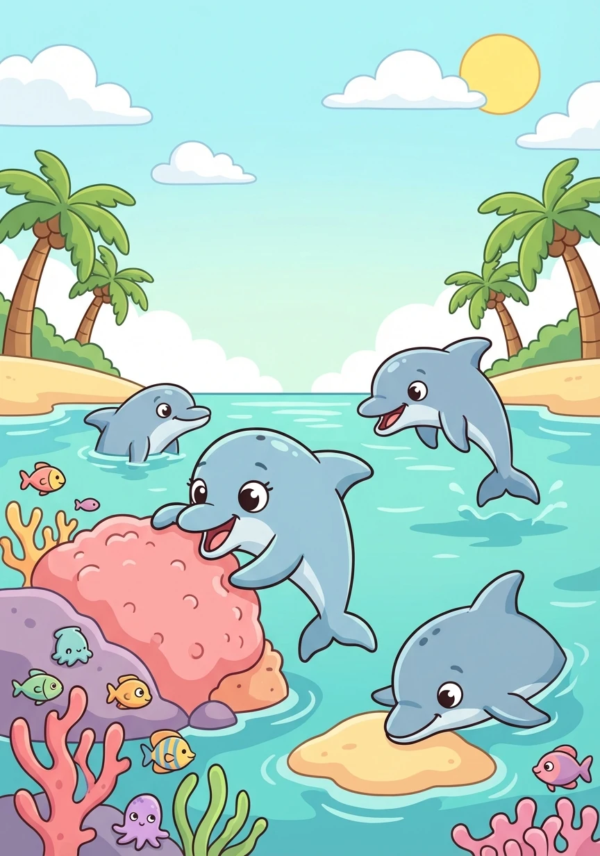 Finally, Echo and her pod reach their destination: a warm, tropical bay teeming with life. They can rest and replenish their energy before continuing their journey.