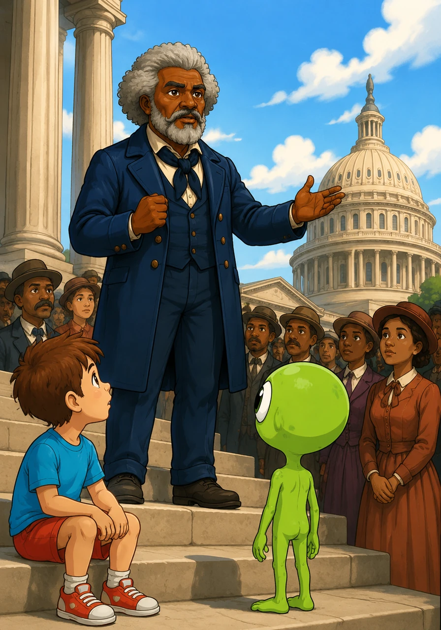 Even as an old man with a crown of white hair, Frederick never stopped being the moral voice of the United States. He traveled everywhere, fighting for the right to vote and proving that one person’s courage can change the course of history.