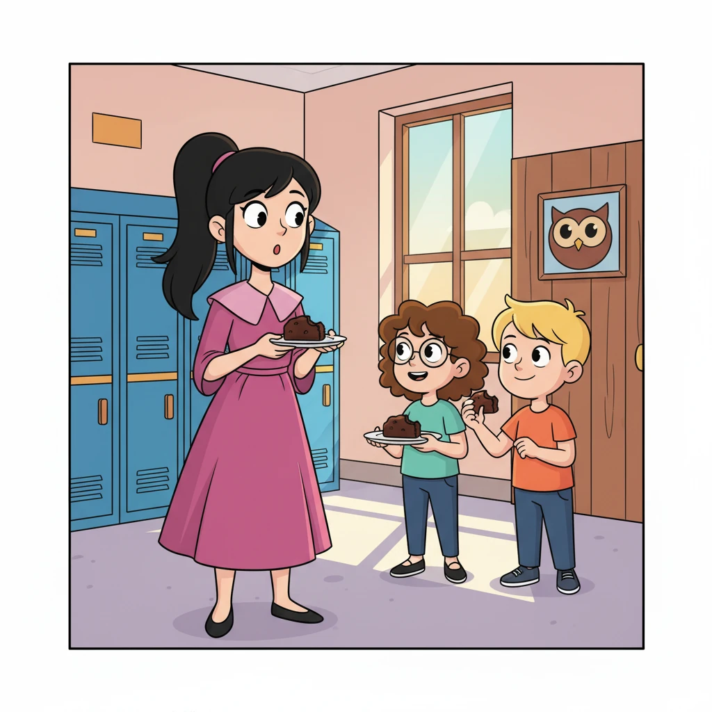 Ophelia percebeu que a escola nova não era tão assustadora quanto imaginava. Ela aprendeu que a gentileza e um bom brownie podem abrir portas para novas amizades e que, às vezes, a melhor maneira de se conectar é compartilhar um pouco de si mesmo.