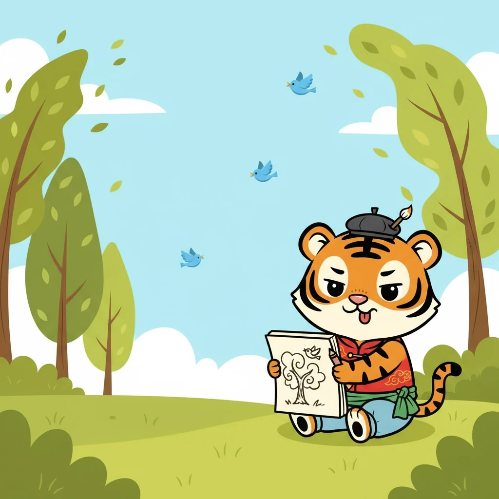 小虎没有放弃。他决定换个角度,开始观察周围的世界。他看到树叶在风中摇曳,小鸟在天空飞翔,他尝试着把这些都画下来。虽然画得歪歪扭扭,但却充满了独特的风格。