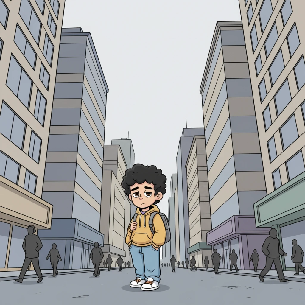 Walking home through the bustling city streets, Arthur felt like a grey smudge in a world of muted tones. Skyscrapers loomed like giants, indifferent to his quiet existence, as he shuffled past identical shops and hurried crowds. He longed for something, anything, to break the monotony.