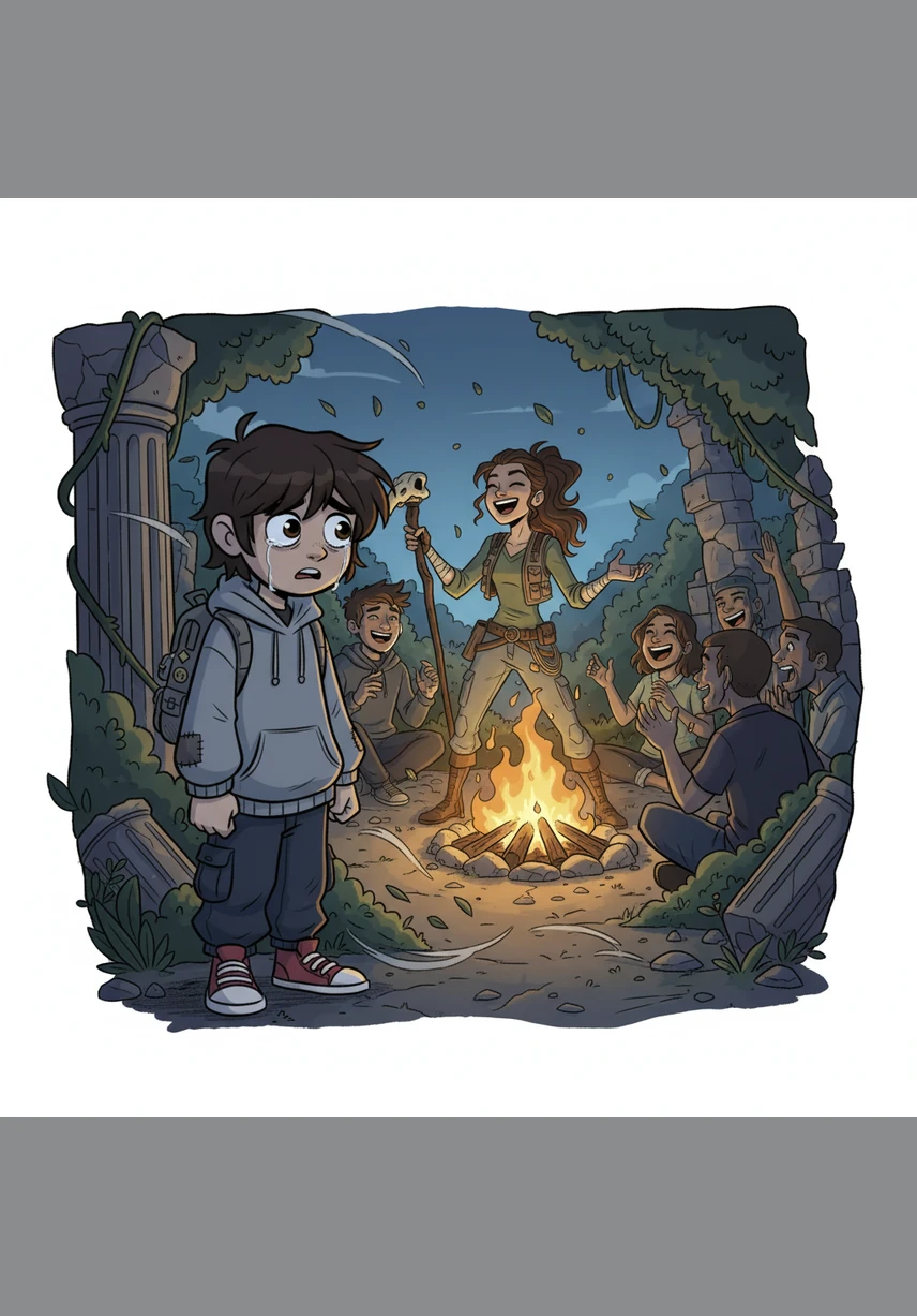 Later that evening, Leo overhears Maya laughing with a group of strangers, boasting about how she tricked a foolish boy into finding a treasure that was never hers to begin with. The realization of her lie hits him like a physical blow, sharper than the biting wind.