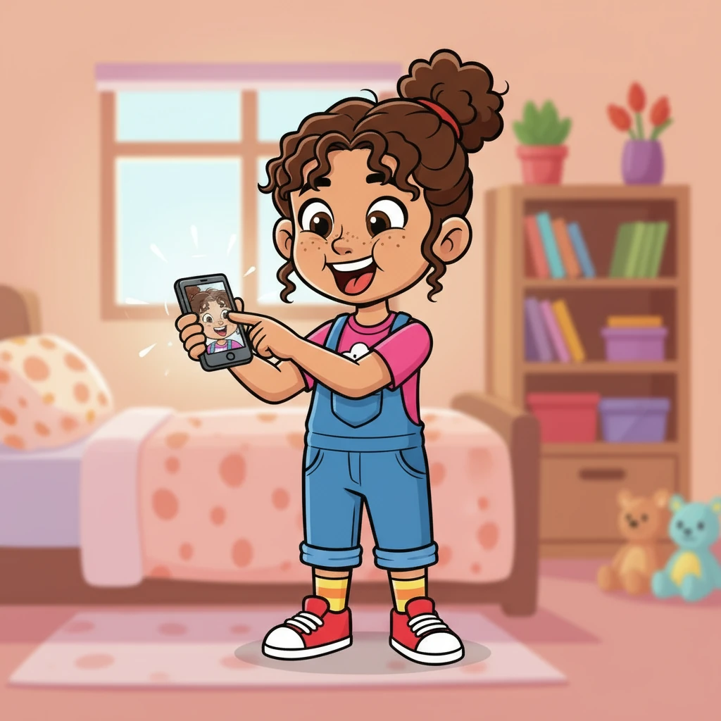 Maya, giggling, snapped a silly selfie. She sent it to her best friend, Lina, hoping to brighten her day. The photo showed Maya with a funny face, a playful moment captured in pixels.