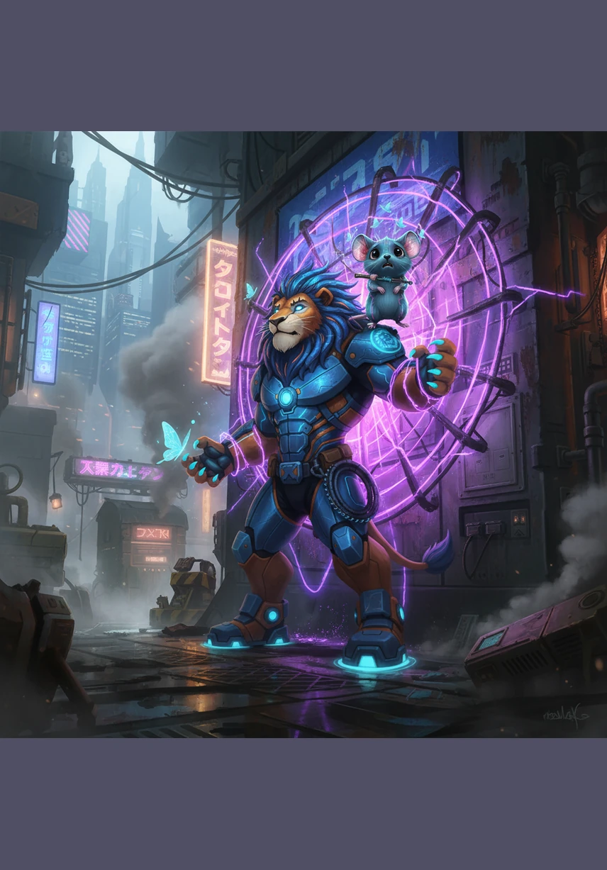 Pip heard Leo’s desperate roars for help and rushed to the scene with his family of mice. Without a moment's hesitation, they began to gnaw through the thick, rough ropes with their sharp little teeth until the net finally frayed and gave way.