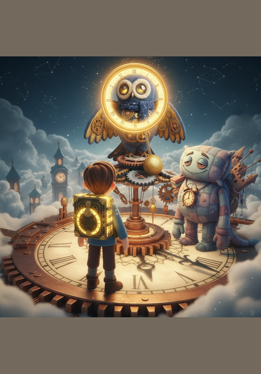 At the very top of the world, Leo finds the Crystal of Clarity resting on a pedestal of ancient, perfectly synchronized clockwork. As he touches it, the gears of his mind align, and he finally understands that mastery is a journey built on discipline and strategy.