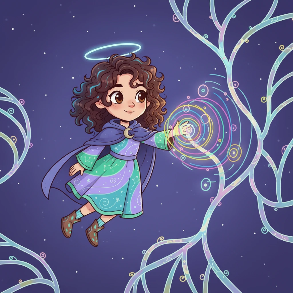 Aura then encounters an interconnected network of smaller, shimmering channels, like tiny tributaries flowing into grand rivers. She realizes that all the channels work together, creating a complete and beautiful system.