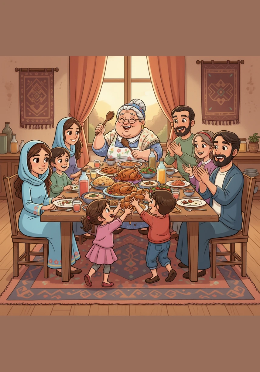 Miriam sits at the edge of a bustling family dinner, her eyes downcast as her cousins laugh loudly and share stories of their achievements. She smoothes her simple dress, feeling like a shadow in a room full of bright, flickering candles and vibrant conversation.