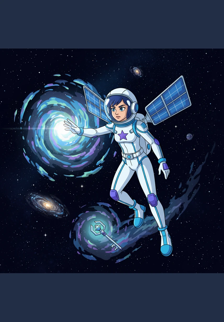 Floating in the silent vacuum, Astra adjusts her navigation controls while staring out at the distant, cold stars. She is searching for a legendary warmth that most people believe is just a myth.