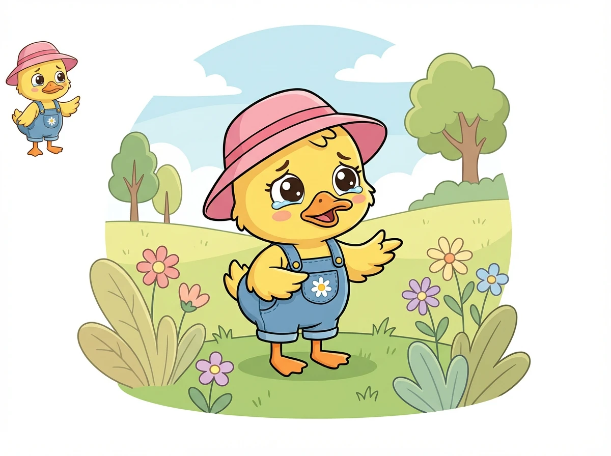 Anak itik itu menjawab, "Aku Dodo. Aku tersesat dan tidak bisa menemukan ibuku."