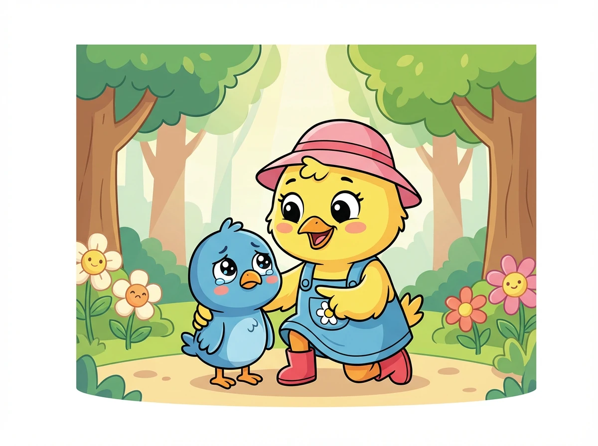 Cici berkata, "Jangan khawatir, Dodo. Aku akan membantumu menemukan ibumu. Ayo ikut aku!"