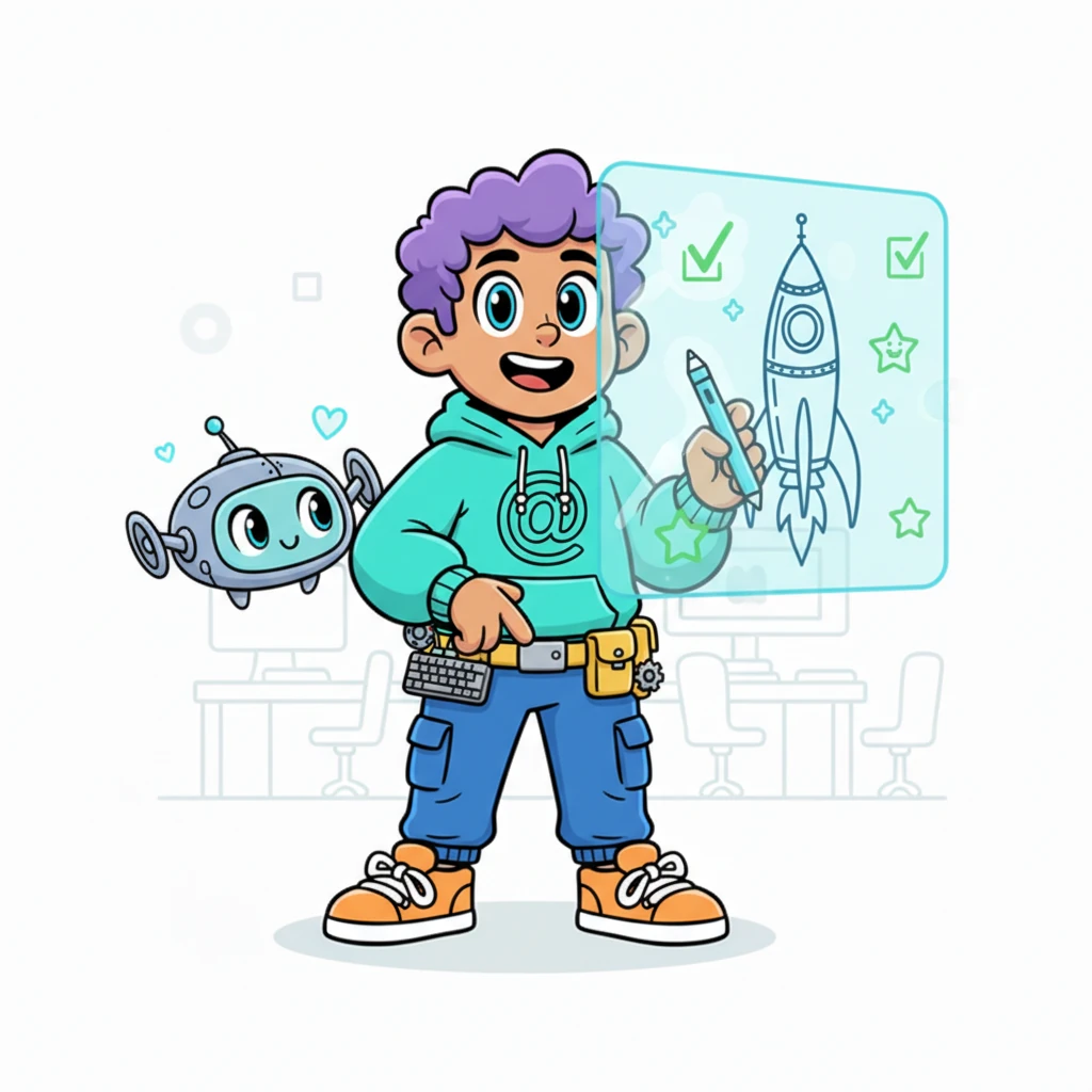 Professor Pixel, with Wizzy floating nearby, now used a glowing digital pen to review Leo's rocket-assignment. Grading was quick and easy, with no more red ink smudges or lost pages. The magic pen made cheerful little 'ding!' sounds.