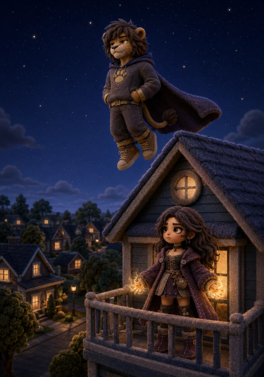 As night fell, Leo floated gently above the roof of his house, looking out over the peaceful neighborhood with a newfound sense of purpose. Maya stood on the balcony below, her hands glowing with ready energy as they kept watch together. The suburbs weren't boring anymore; they were a home worth fighting for, and the villains wouldn't know what hit them.