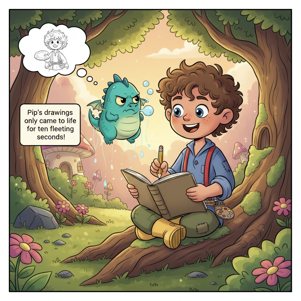 In the whimsical village of Oakhaven, where every child was born with a unique magical "Spark," young Pip possessed a peculiar gift. His "Quiet Spark"