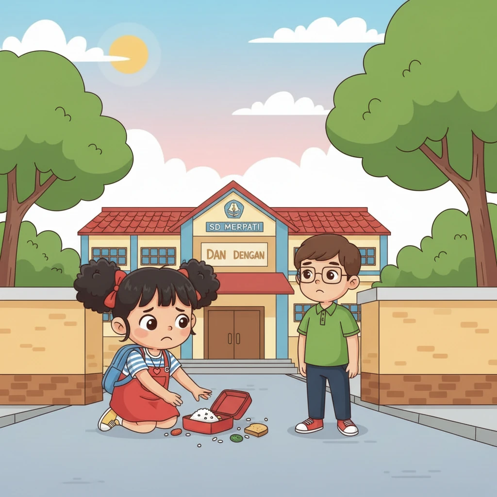 Suatu siang, ada sedikit salah paham saat bermain. Rara tak sengaja menjatuhkan bekal makan siang Budi, membuatnya sedih. Wajah Budi tampak murung, dan Rara merasa sangat bersalah.