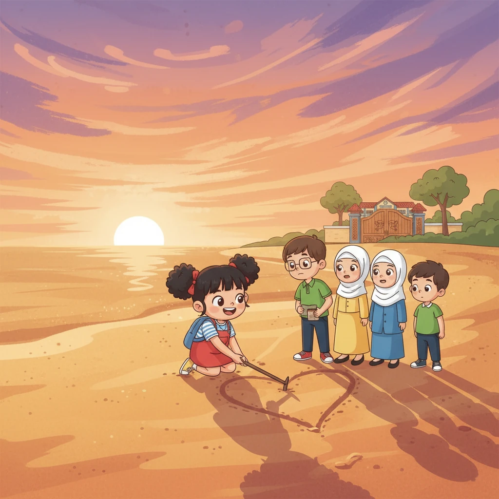 Matahari terbenam, mewarnai langit dengan jingga dan ungu. Mereka berjanji untuk selalu menjaga persahabatan mereka, hari demi hari. SD Merpati bukan hanya tempat belajar, tetapi juga rumah bagi persahabatan sejati yang tak lekang oleh waktu.