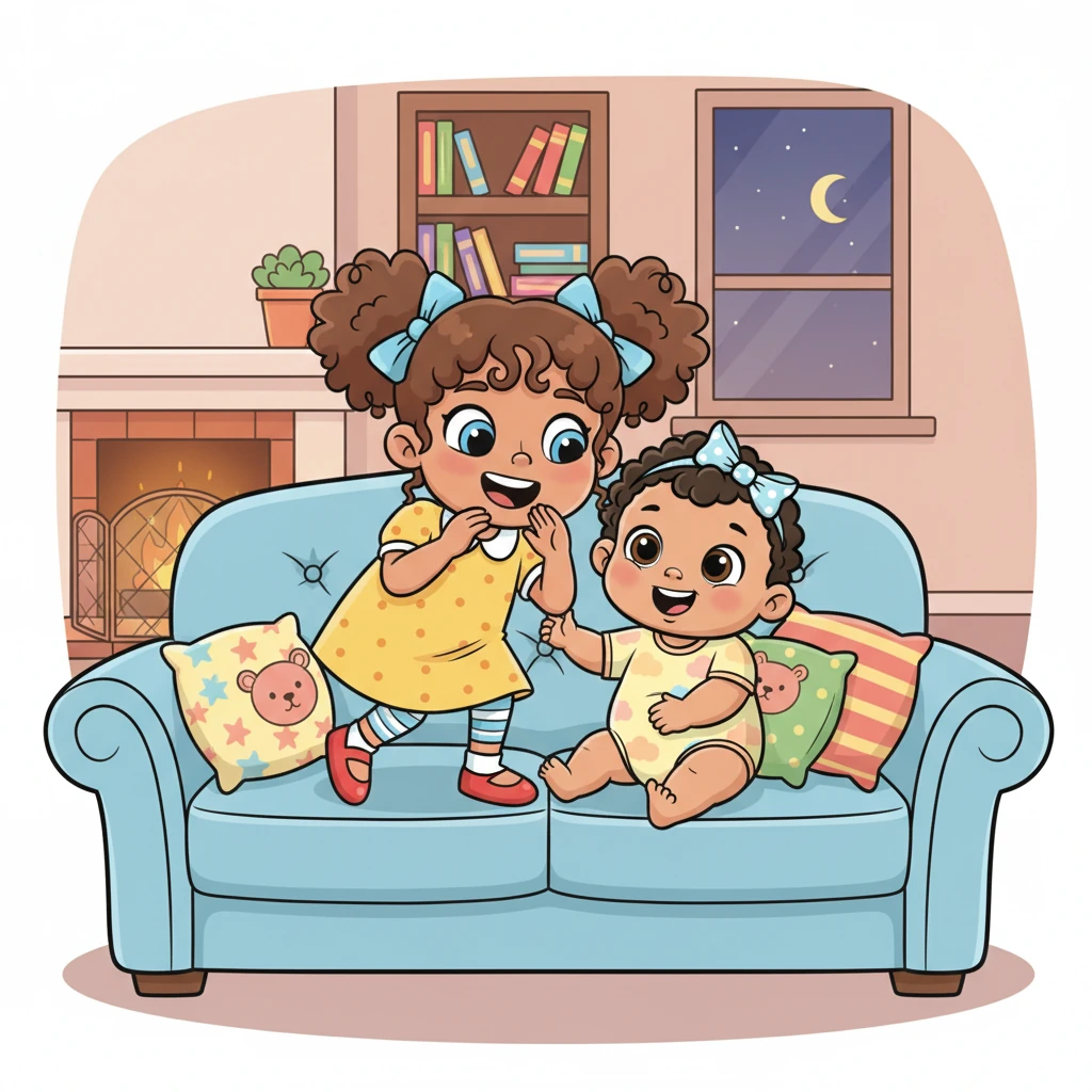 Back home, snuggled on the couch, Lily excitedly told Daisy all about her amazing zoo adventure. She mimicked the goat's bleat and the penguin's waddle, making Daisy giggle with delight. It had been a truly wonderful day.