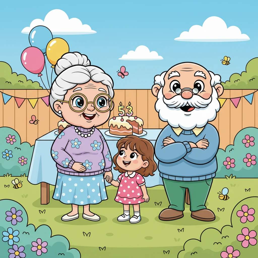 Баба Славица се насмевна, држејќи ја раката на Ана, додека Дедо Марко блескаше од гордост. Тоа беше ден полн со љубов, смеа и скапоцени семејни моменти. Најдобриот 53-ти роденден досега!