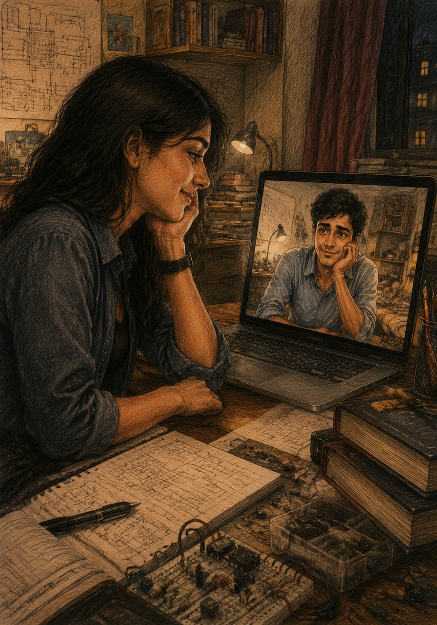 Harshit and Kanika are engineering students at different universities, often sharing long video calls to bridge the distance between their campuses. They seem like the perfect couple, promising to build a future together once they graduate and find success in their careers.