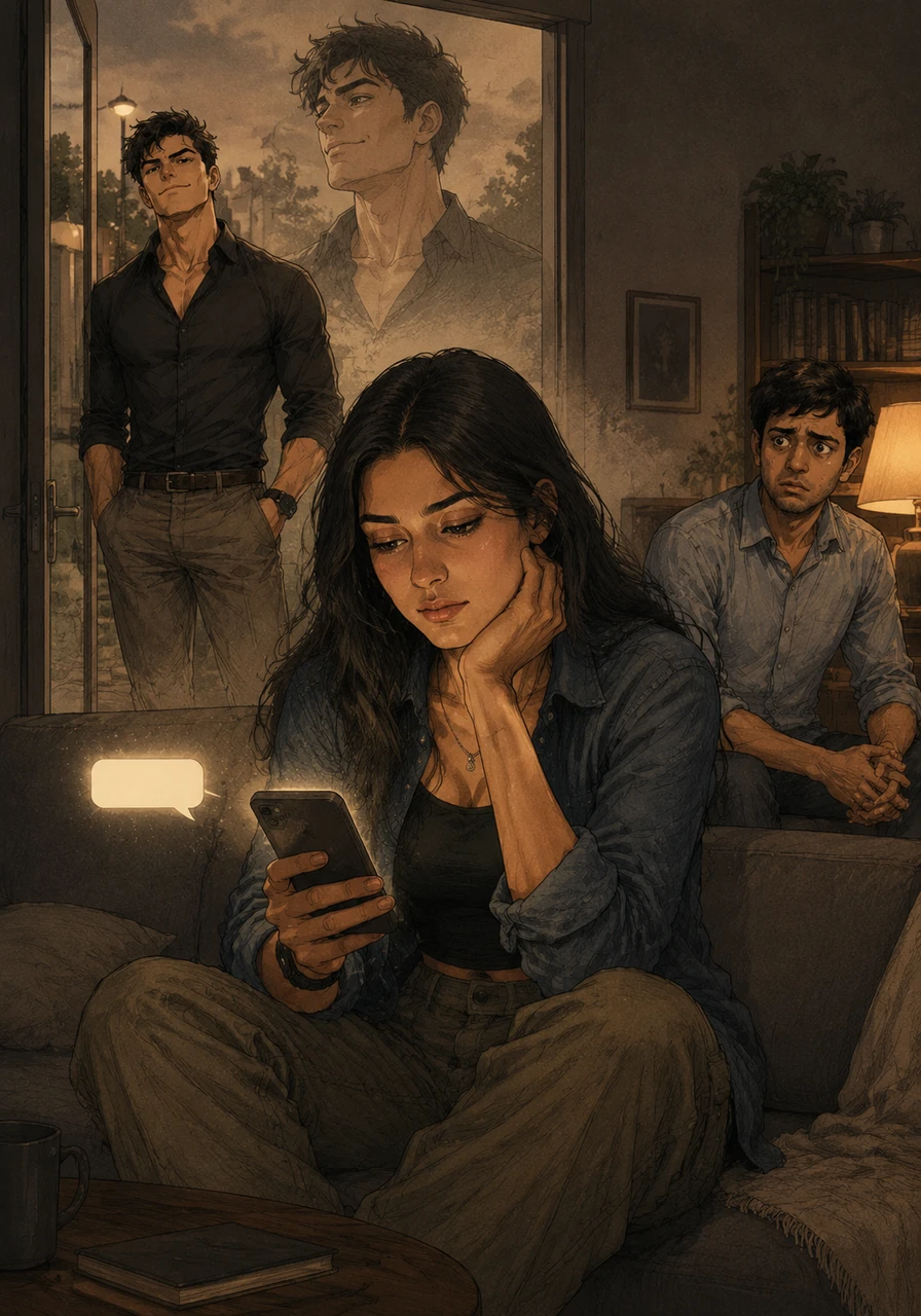Everything changes when Kanika’s ex-boyfriend, Harsh, moves back into town after three years of silence. A single text message from him sparks a flame in Kanika that Harshit’s steady and predictable love could never ignite.