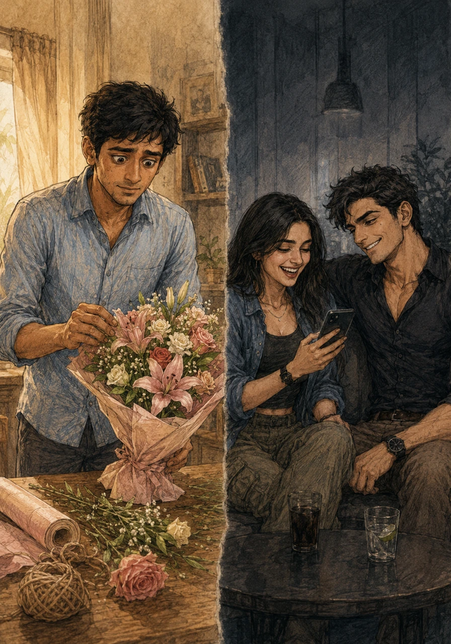 Harshit sends flowers and supportive messages, completely oblivious to the fact that his girlfriend is currently laughing at his perceived neediness with another man. He trusts her completely, never suspecting that the woman he loves is drifting further away with every passing day.