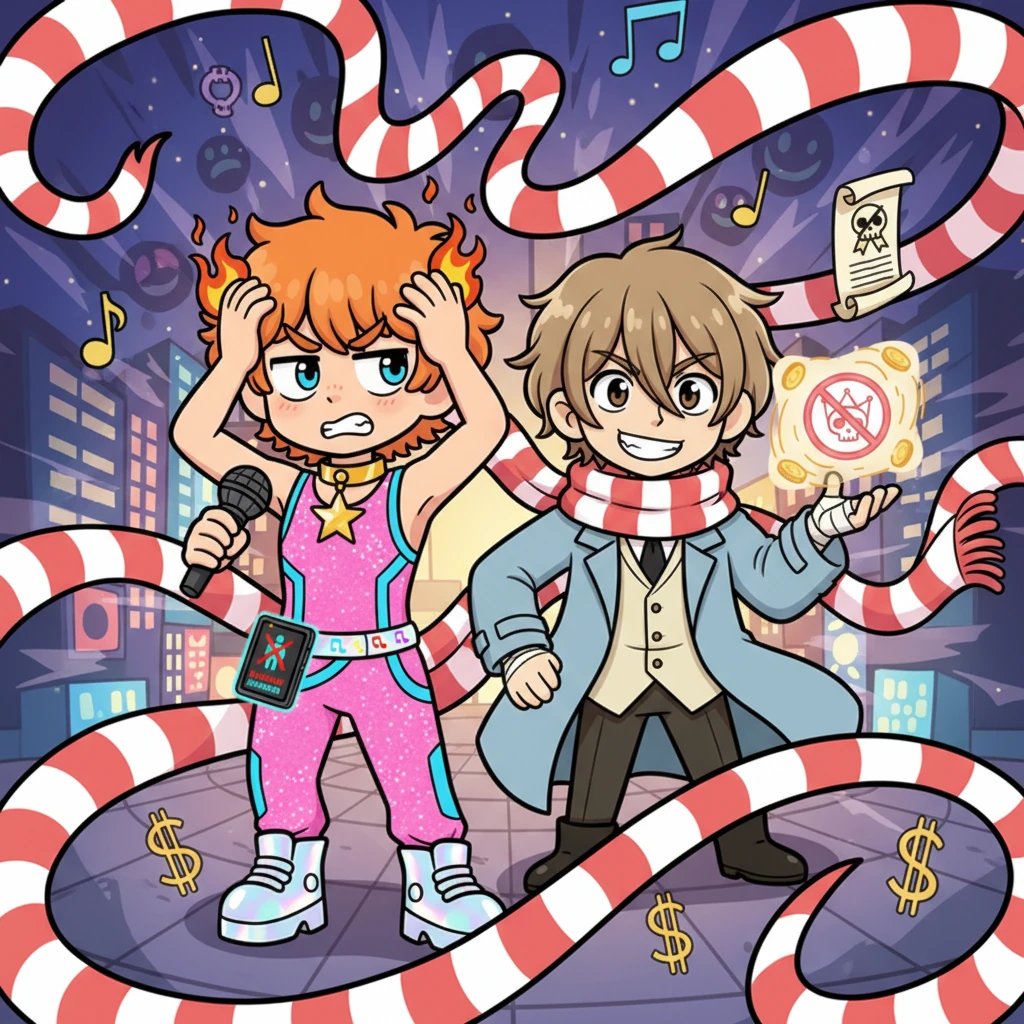 Short Fuse & Long Scarf: A Pop Star's Perilous Protection - Adventure stories