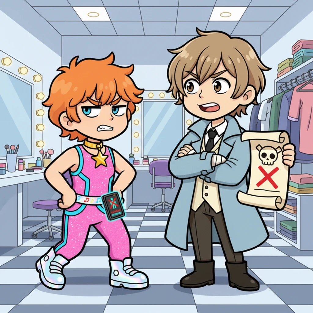 Backstage, Chuuya paced like a caged tiger, the warning heavy in the air. His older brother, a picture of worried intensity, insisted on immediate, ironclad security. Chuuya, strong and capable, scoffed at the idea, but his brother's resolve was unyielding, leaving no room for argument.