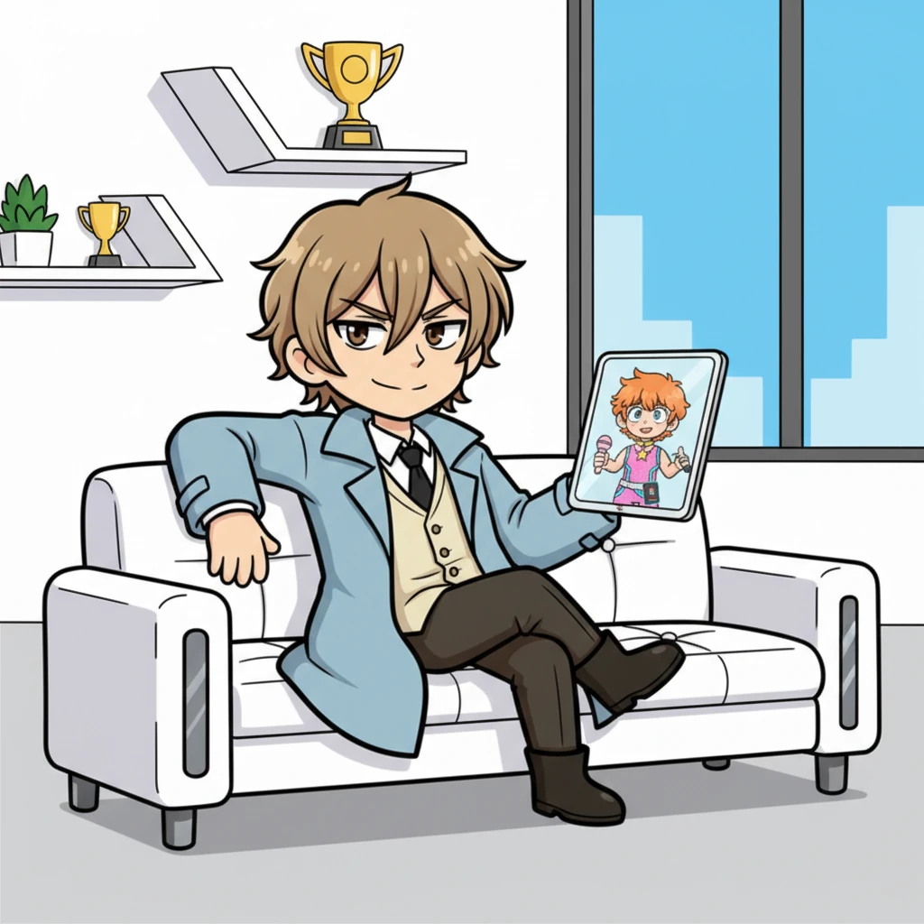 Meanwhile, in a sleek, minimalist office, Dazai Osamu, the prodigal heir of the multinational Crossfit company and son of the notorious mafia boss Mori Ougai, lounged elegantly. Despite his childish demeanor, his eyes held a dangerous glint as he reviewed the profile of his newest, high-profile client: Chuuya Nakahara.