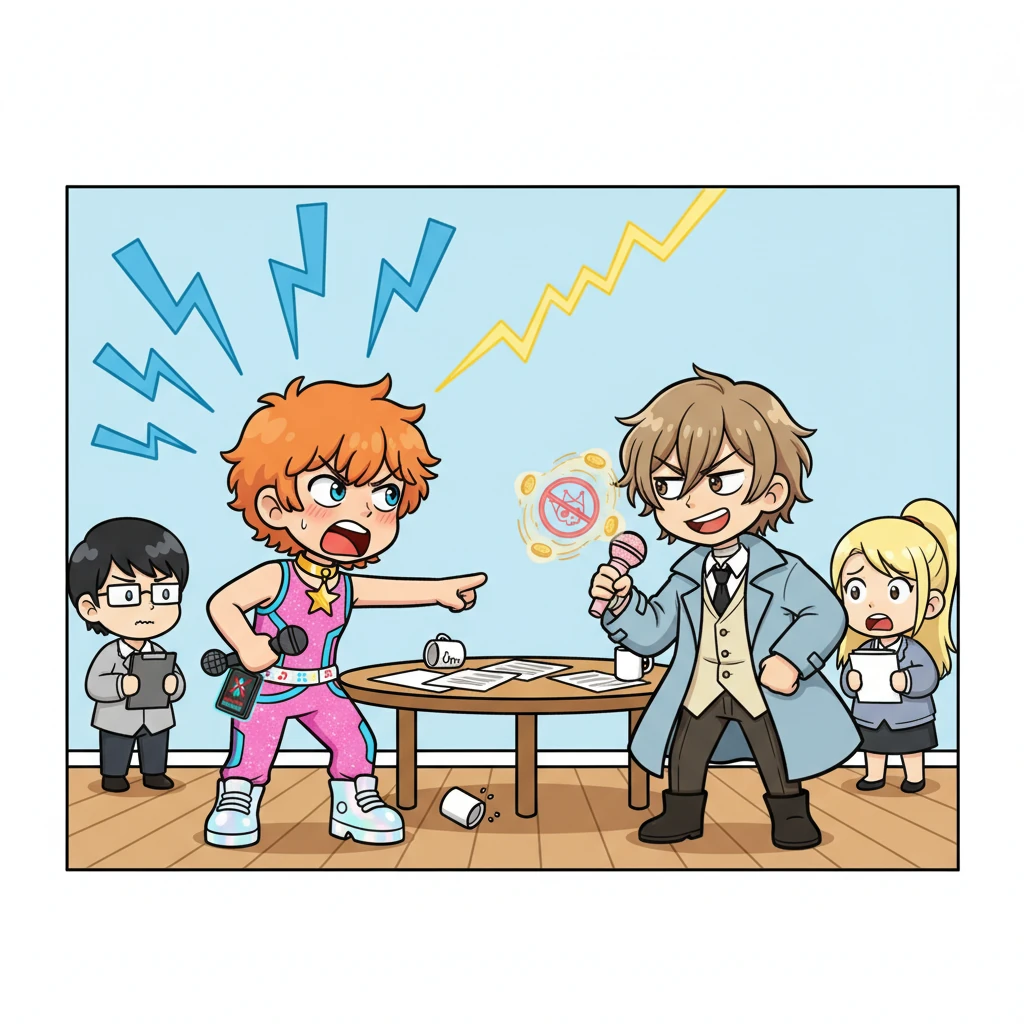 The initial briefing quickly devolved into a heated shouting match, their opposing personalities clashing like thunder and lightning. Dazai's playful taunts were met with Chuuya's indignant retorts, leaving their bewildered assistants exchanging worried glances as the room crackled with undeniable tension.