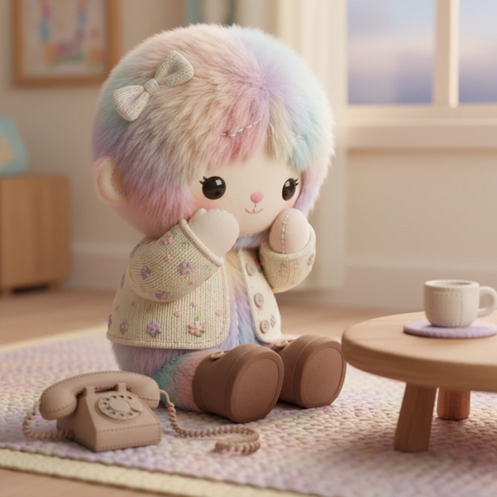 With a sharp, regretful gasp, she hung up, the phone landing softly on the rug. Her hands, small and trembling, flew to cover her face, the silence in the room suddenly deafening and heavy.