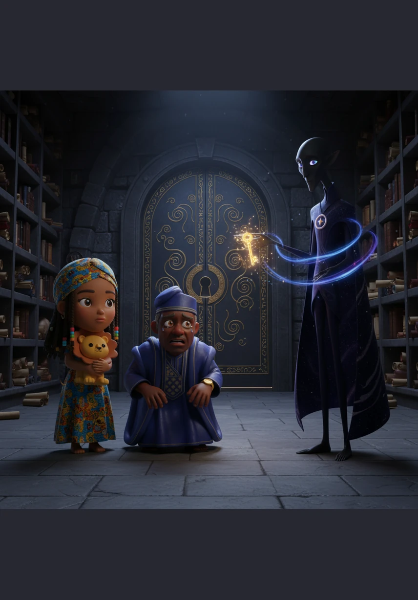 The stranger leans forward and offers a final, impossible choice to the terrified billionaire. 'If you can give away every single thing you earned from our deal before the sun sets today, you may keep your life.' Adewale looks at his massive safe and his many certificates of ownership, realizing he must choose between his money and his breath.