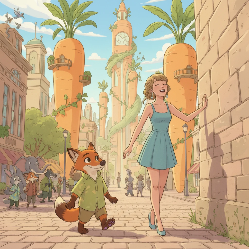 Taylor, remembering a lyric from one of her songs, starts humming a tune, which makes Fernando tap his foot involuntarily, revealing a small, purple stain on his shoe.